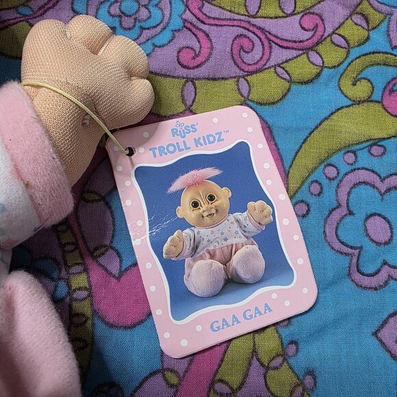 Russ Troll Kidz “Gaa Gaa” Baby Troll Doll NWT 1990s Pink Outfit - Picture 4 of 9